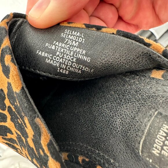 Steve Madden Cheetah Fabric pointed toe heeled slip on Mules SIze 7.5, SELMO1S1 - Picture 8 of 8